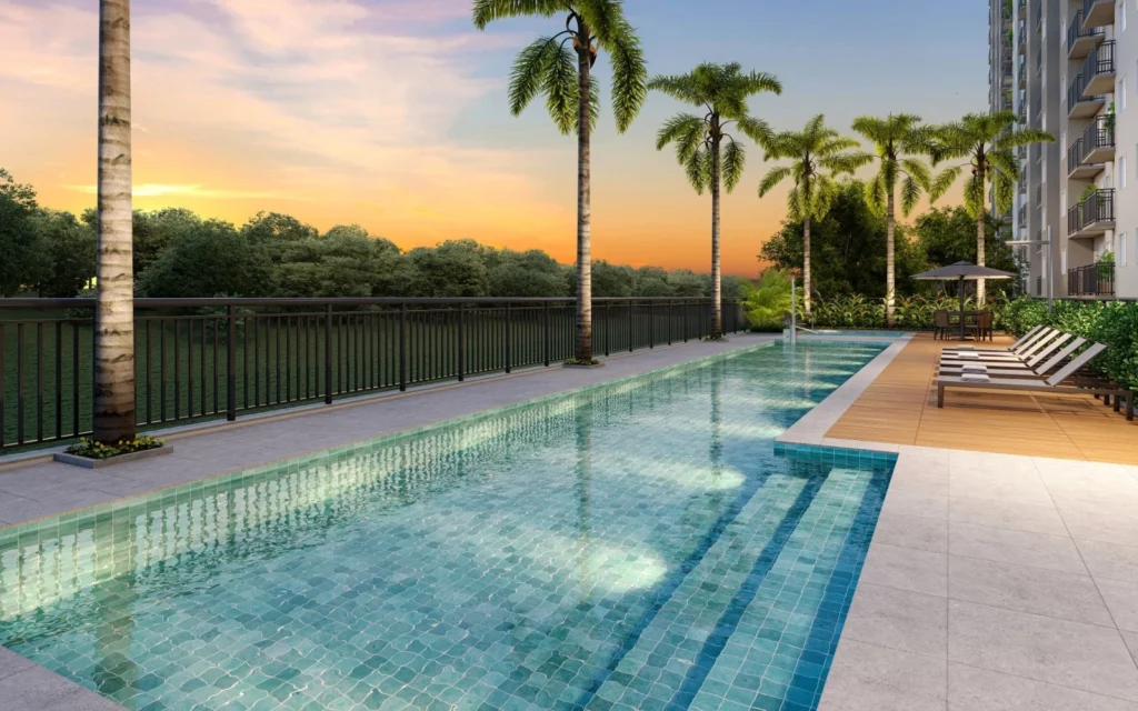 Piscina do empreendimento Unni Mansões